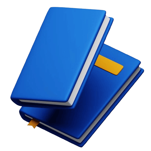 dos libros de color azul